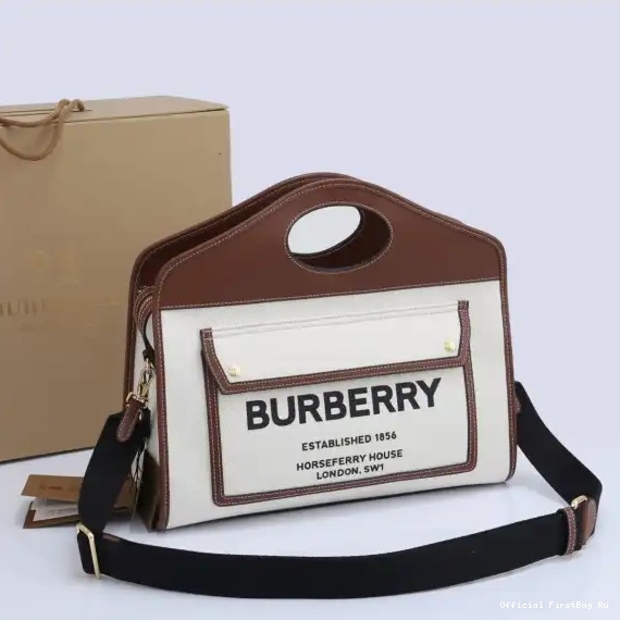 Official First Bag Ru Bag-37*15*34CM Pocket BURBERRY 0603